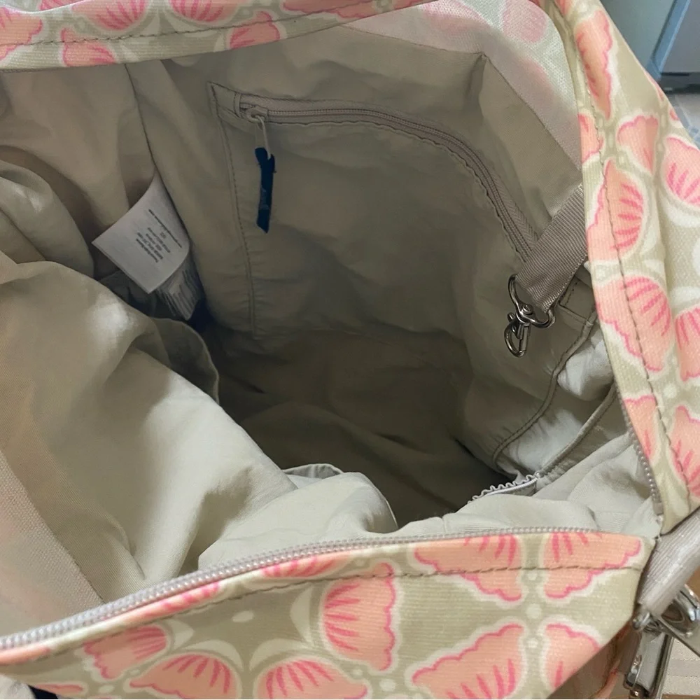 Petunia Pickle Bottom Boxy Backpack Diaper Bag | Pink Floral Glazed Canvas